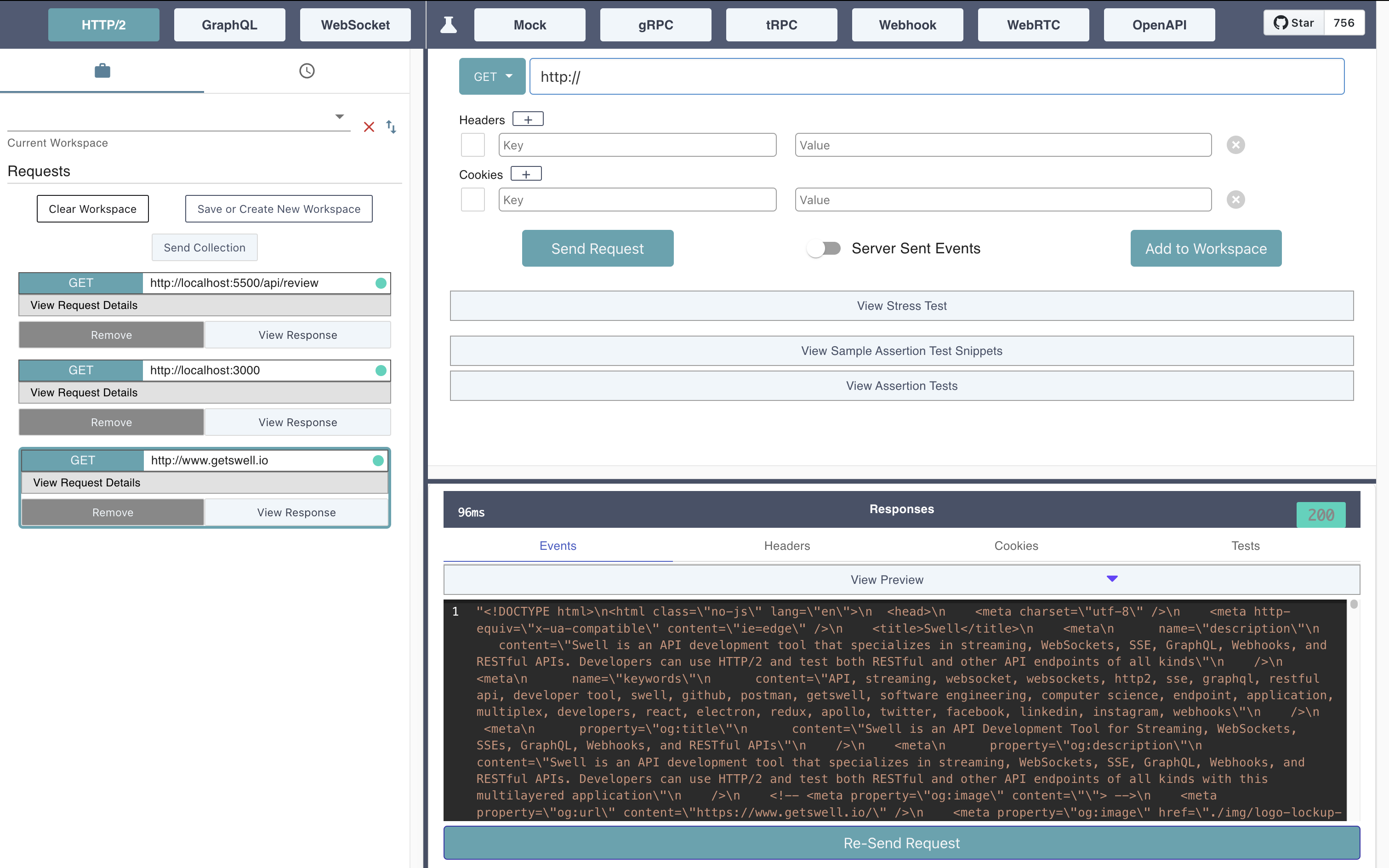 export workspaces